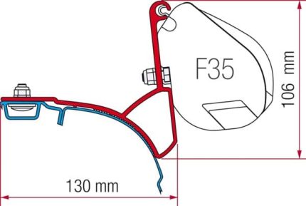 KIT F35 VW T5/T6 MULTIVAN/TRANSPORTER - VW RAIL