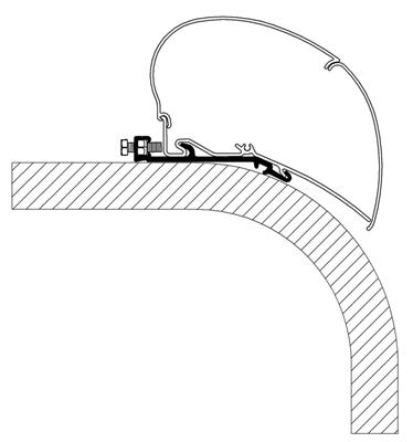 Thule Omnistor adapter flat serie 6 4,00m