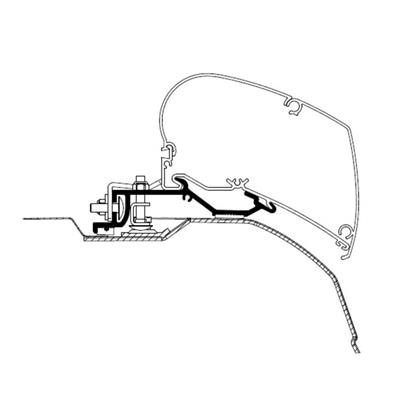 Thule luifel adapter Ducato H2L2 af 07serie 6 3,25m