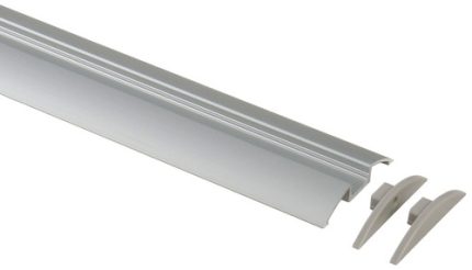 Aluminium profiel voor LED-strips - half rond - lengte 1,5 m