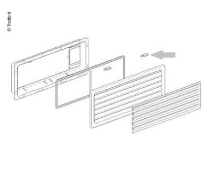 Bevestigingsclips voor ventilatieroosters, 2 stuks