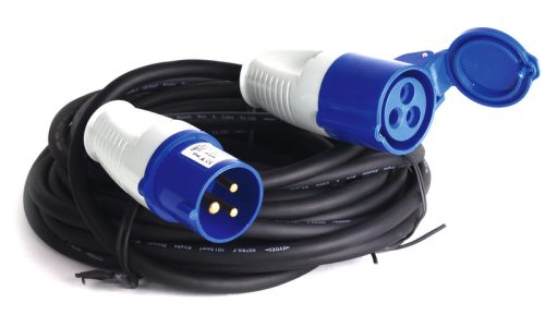 CEE verlengkabel 25m 3x2,5mm 230V met CEE-stekker en CEE-koppeling