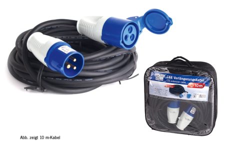 CEE-kabel 25m met CEE-koppeling en CEE-stekker