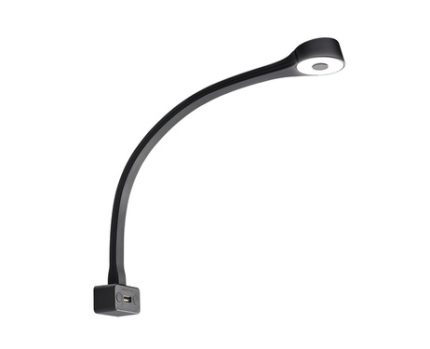 LED zwanenhalslamp - 1,8W - Zwart