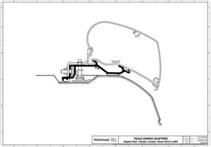 Adapter voor Omnistor 6002/6900, vlakke versie, Ducato